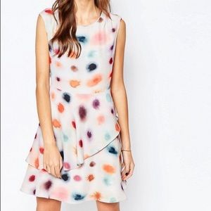 NWT REISS Lora Printer Dress Short Flare Size US 4